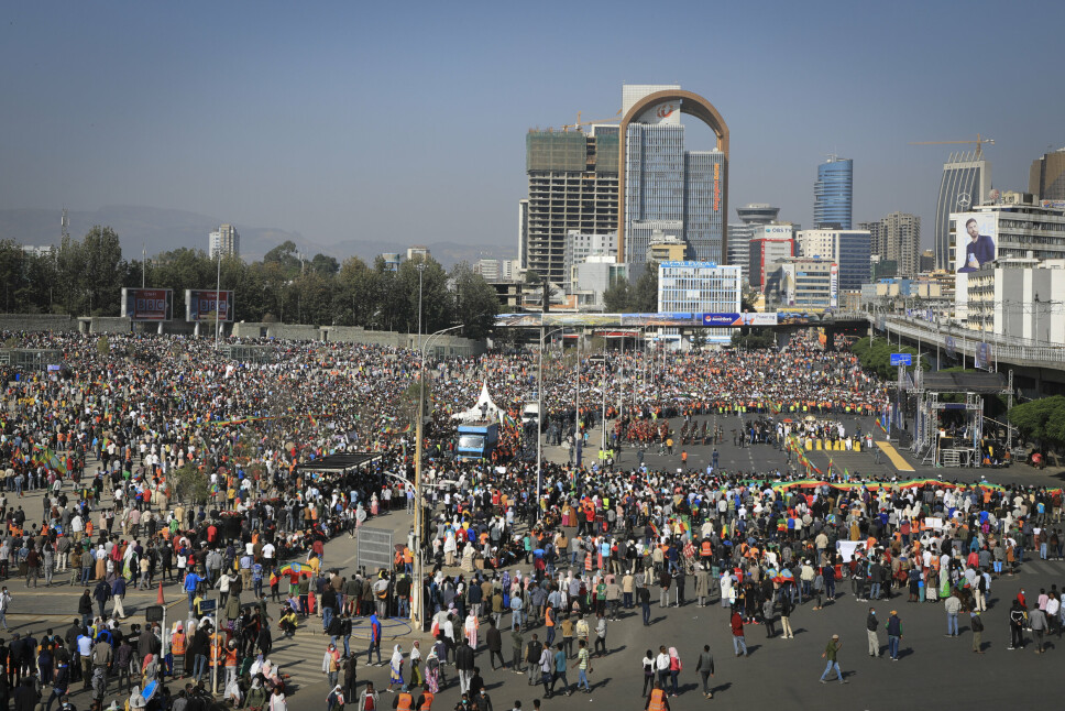 ADDIS ABEBA: Stemningen i Etiopias hovedstad er svært spent. Folk samlet seg i sentrum av byen i helgen for å vise sin støtte til den etiopiske nasjonale forsvarsstyrken (ENDF).