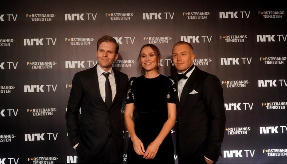 SAMARBEID: Regissør Erlend Westnes, Prosjektleder Åse Marie Hole og Herman Flesvig klar for førpremiere.