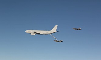 Norske F-35 ble tanket av et Airbus A330 MRTT tankfly for første gang