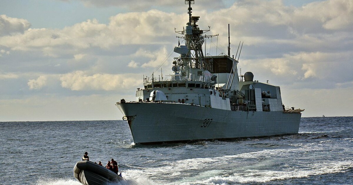 Canadian frigate fire