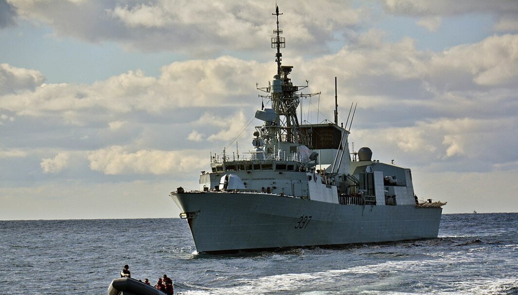 BRANN: Tidlig torsdag morgen ble det meldt om tilløp til brann om bord den canadiske fregatten HMCS Fredericton. Her var fartøyet i Adriaterhavet i 2015. BRANN: Tidlig torsdag morgen ble det meldt om tilløp til brann om bord den canadiske fregatten HMCS Fredericton. Her var fartøyet i Adriaterhavet i 2015.