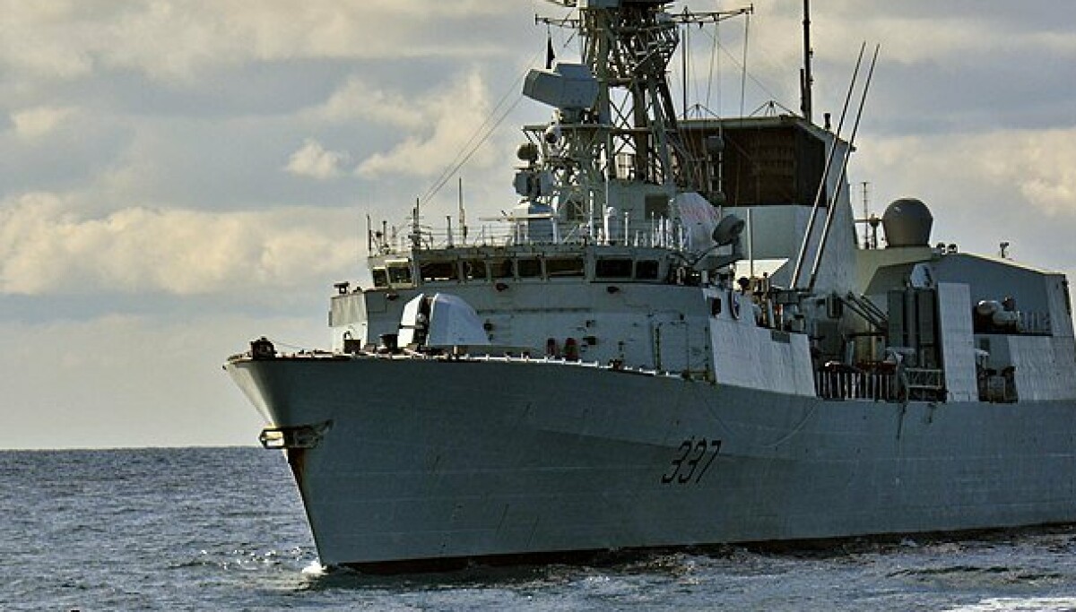 Fire aboard a Canadian frigate
