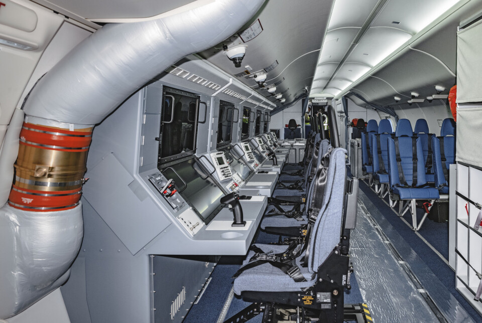 INNMAT: Slik ser det ut på innsiden av et P-8 Poseidon-fly.