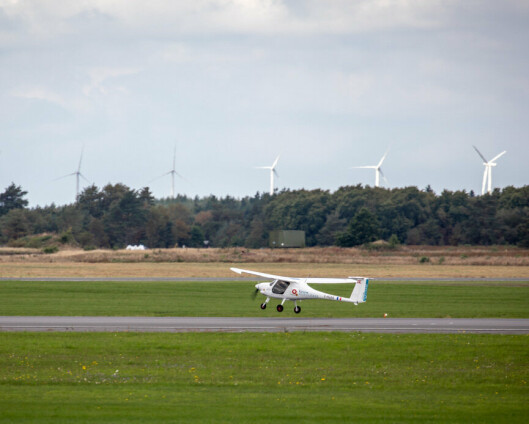 Det danske forsvaret testet sitt første elektriske fly