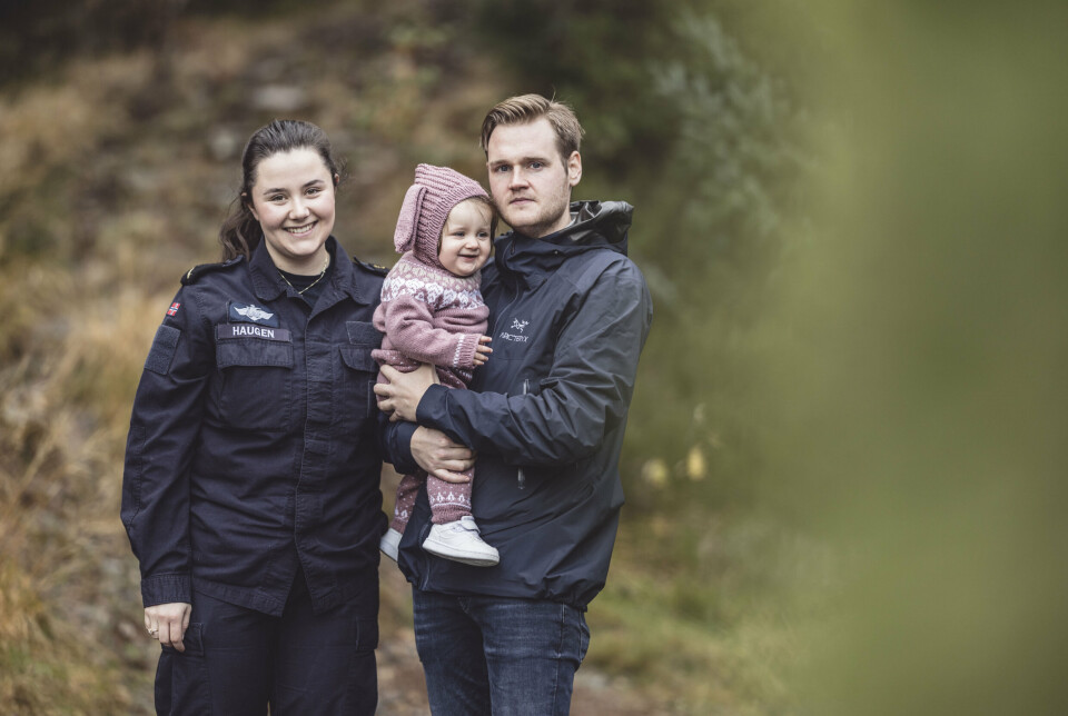 FAMILIEN: Marit Haugen, samboer Lasse Hylland og datteren Paula.