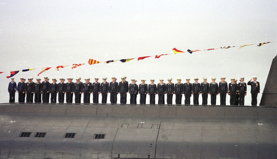 KURSK: Mannskapet på ubåten Kursk som sank i Barentshavet i august 2000.