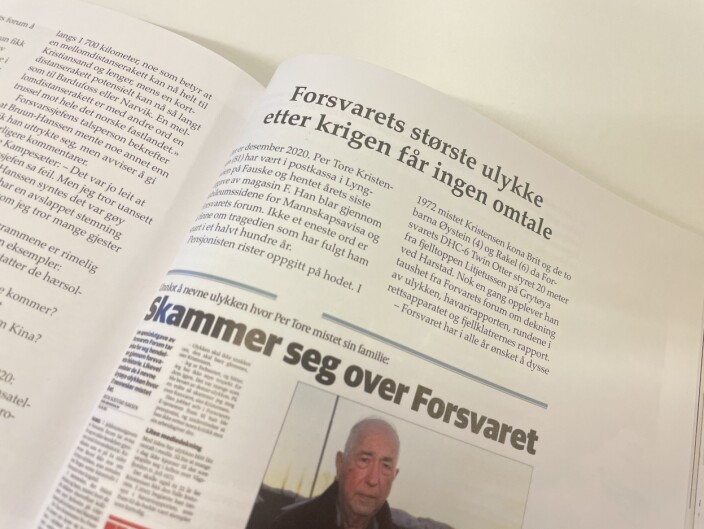 KRITISK: I «God Vakt» skriver Erling Omvik om ulykkene og hendelsene som ikke ble dekket av Forsvarets forum og Mannskapsavisa. Om det ble utelatt etter press fra Forsvaret eller av tilfeldigheter har han ikke svar på. KRITISK: I «God Vakt» skriver Erling Omvik om ulykkene og hendelsene som ikke ble dekket av Forsvarets forum og Mannskapsavisa. Om det ble utelatt etter press fra Forsvaret eller av tilfeldigheter har han ikke svar på.