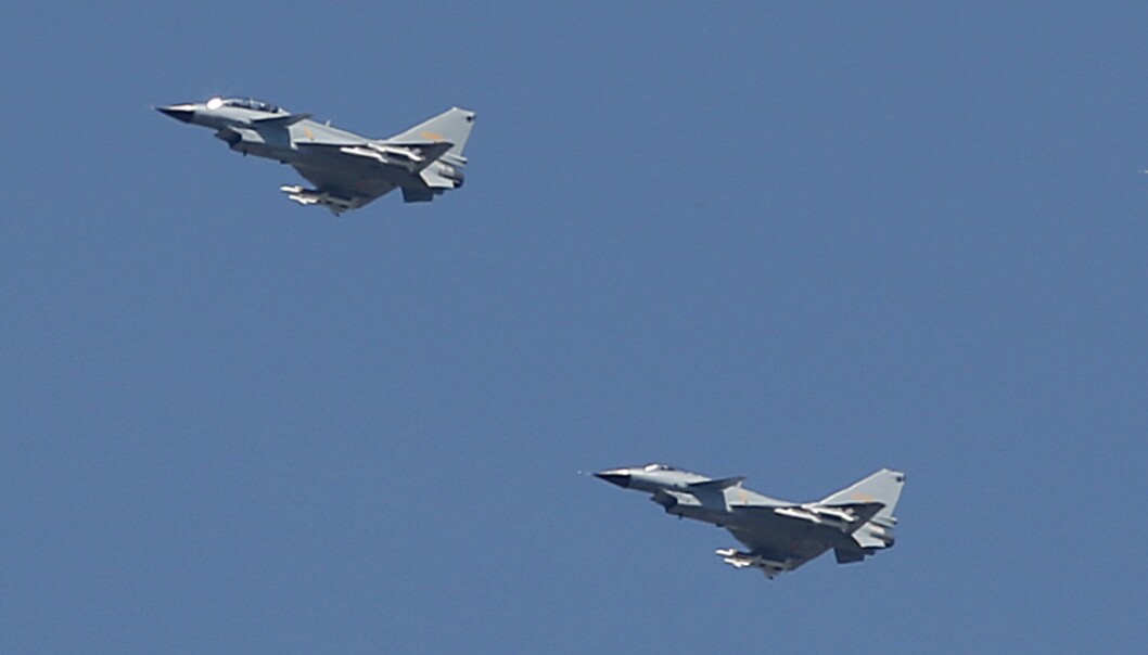 Kinesiske fly av skal ha blitt registrert i Taiwans luftrom. På bildet er kinesiske jagerfly av typen J-10. Kinesiske fly av skal ha blitt registrert i Taiwans luftrom. På bildet er kinesiske jagerfly av typen J-10.