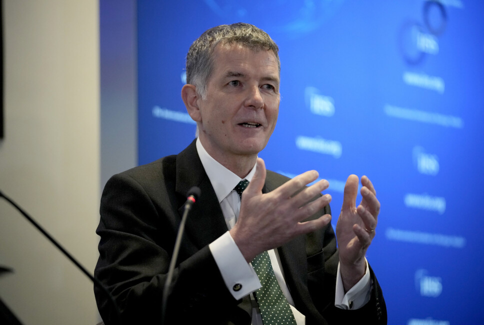 SER MOT KINA: MI6-sjef Richard Moore holdt sitt første offentlige innlegg tirsdag 30. november ved International Institute for Strategic Studies.