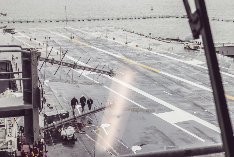 TOMT: Lite skjedde på flydekket om bord på USS Harry S. Truman mens skipet lå til kai i Norfolk.