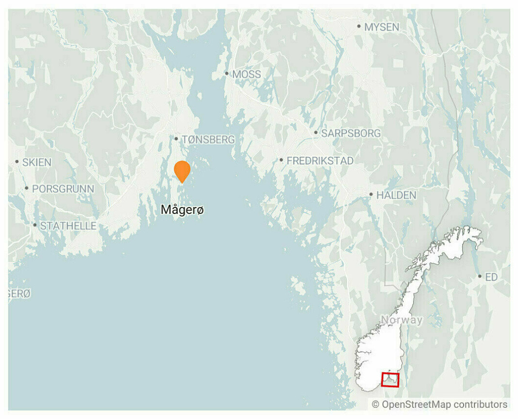 MAGERØ: Soldaten ble skadd under en øvelse på Magerø i Færder.