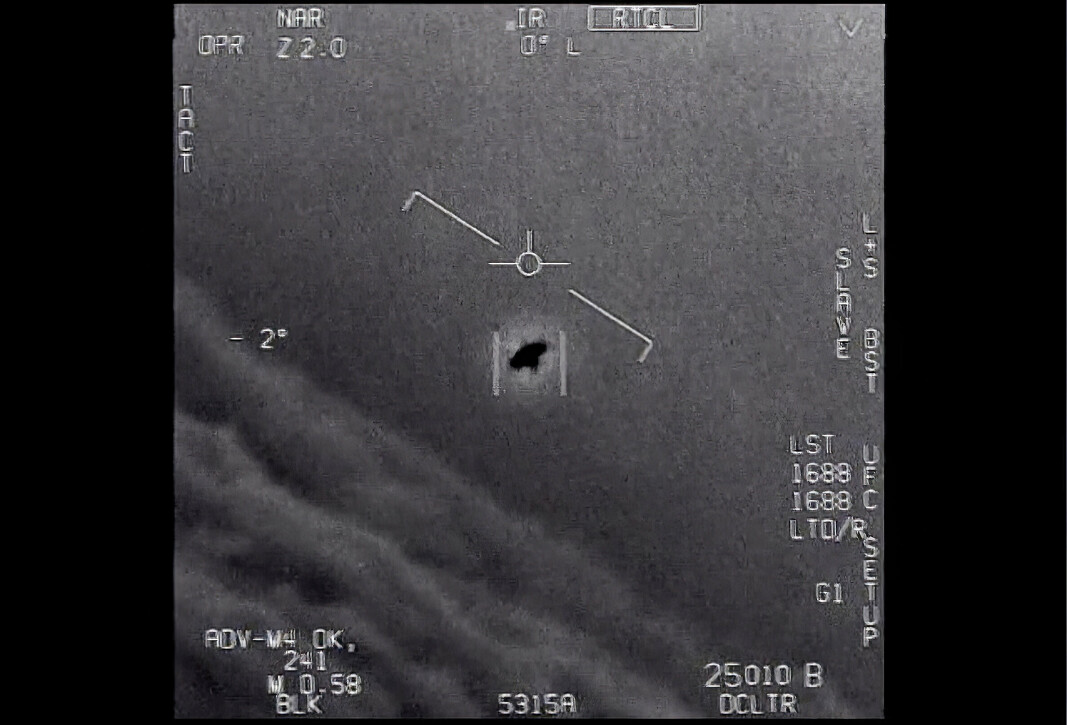 UFO: Dette bildet fra det amerikanske forsvarsdepartementet viser et uforklarlig flygende objekt. Bildet er fra 2015.
