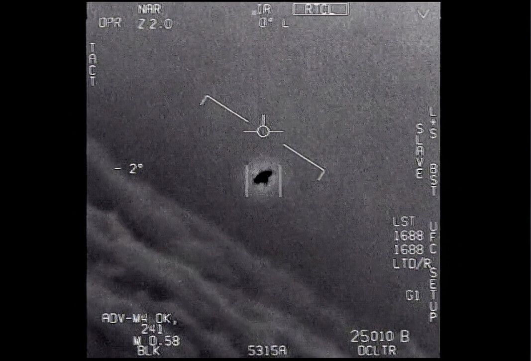 UFO: Dette bildet fra det amerikanske forsvarsdepartementet viser et uforklarlig flygende objekt. Bildet er fra 2015. UFO: Dette bildet fra det amerikanske forsvarsdepartementet viser et uforklarlig flygende objekt. Bildet er fra 2015.