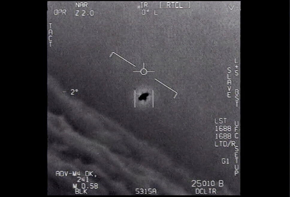 UFO: Dette bildet fra det amerikanske forsvarsdepartementet viser et uforklarlig flygende objekt. Bildet er fra 2015.