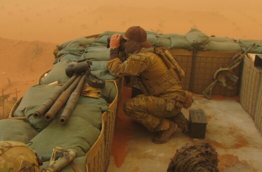 AL-TANF: En vaktpost ved Al-Tanf-basen i Syria. AL-TANF: En vaktpost ved Al-Tanf-basen i Syria.