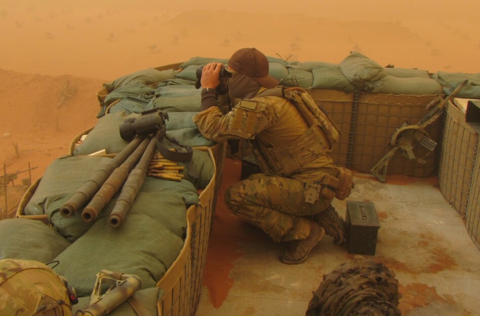 AL-TANF: En vaktpost ved Al-Tanf-basen i Syria.