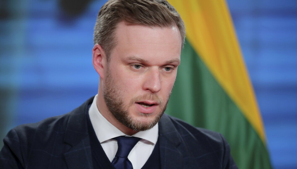 FRYKTER KRIG: Litauens utenriksminister Gabrielius Landsbergis mener Russland forbereder full krig mot Ukraina .