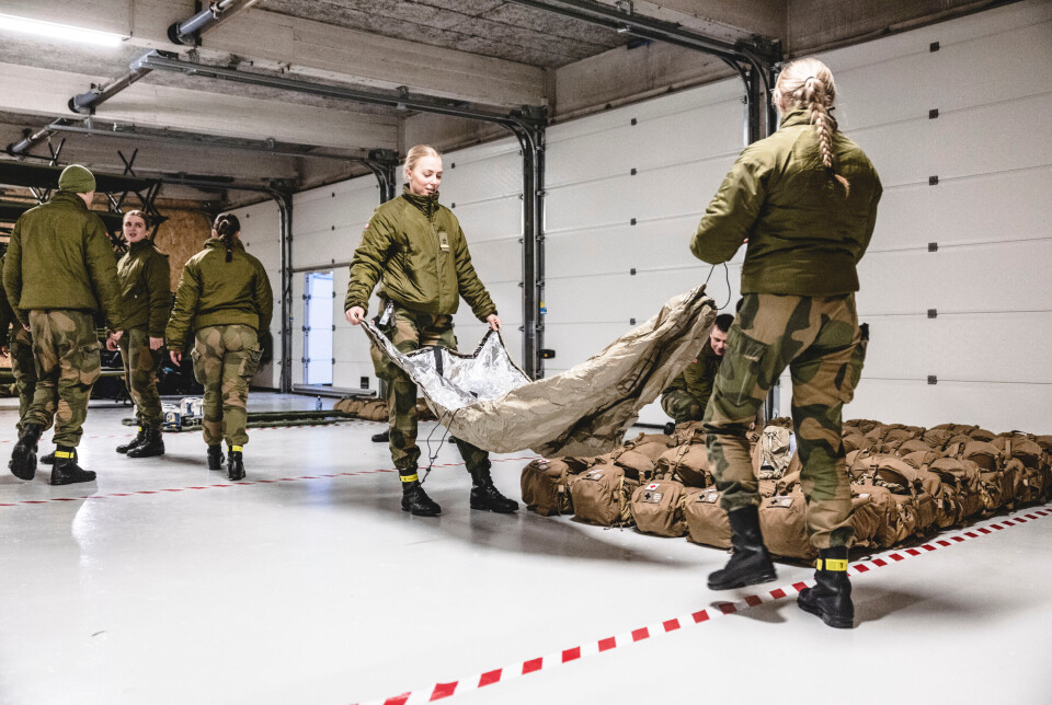 GJØR SEG KLARE: Forsvarets sanitet gjør seg klare til å støtte det sivile helsevesenet med vaksinering, tidligere denne uka. Nå har Oslo kommune bedt om bistand fra Forsvaret.