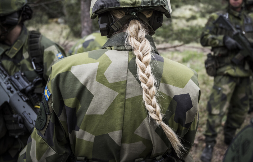 ENKÖPING: En soldat i Ledningsregementet i Enköping i 2019. ENKÖPING: En soldat i Ledningsregementet i Enköping i 2019.
