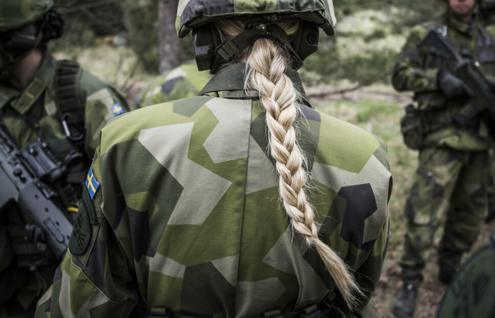 ENKÖPING: En soldat i Ledningsregementet i Enköping i 2019.