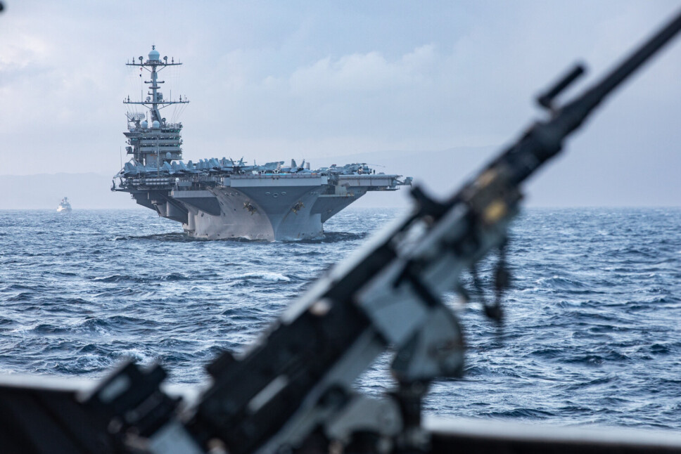 GIBRALTAR: KNM Fridtjof Nansen og USS Harry S. Truman Carrier Strike Group passerte tirsdag 14. desember gjennom Gibraltarstredet til Middelhavet.