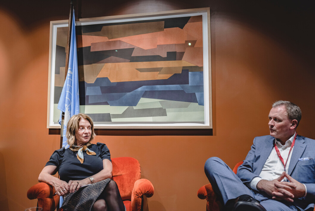 FN-REPRESENTANTER: Norges ambassadør til FN Mona Juul og militærråd Kåre Brændeland. FN-REPRESENTANTER: Norges ambassadør til FN Mona Juul og militærråd Kåre Brændeland.