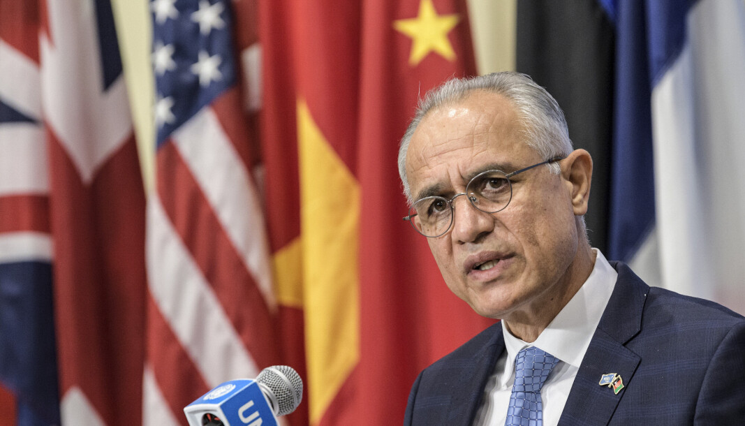 AVTRER: Ghulam Isaczai, Afghanistans tidligere ambassadør i FN. AVTRER: Ghulam Isaczai, Afghanistans tidligere ambassadør i FN.