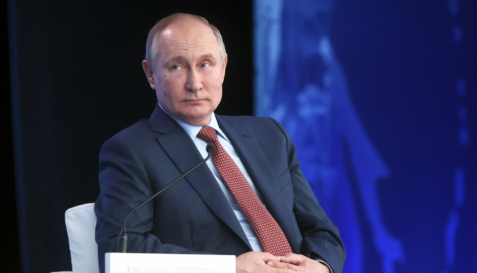 PATRULJERE: Russiske president Vladimir på Russian Union of Industrialists and Entrepreneurs (RSPP) i Moskva.