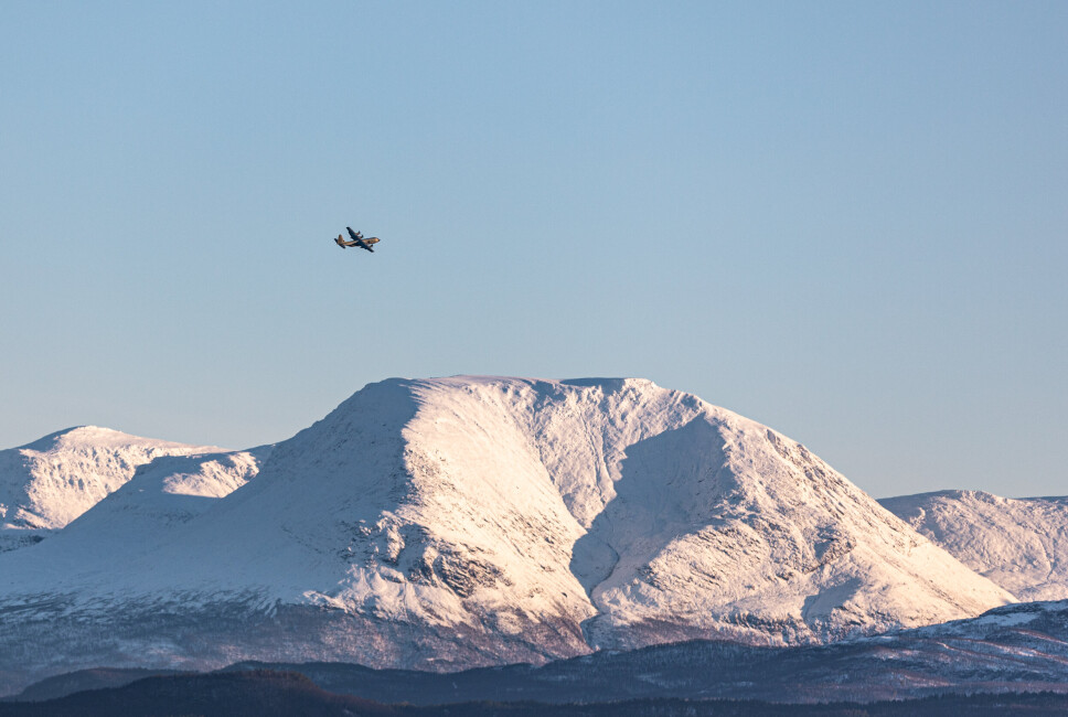 BARDUFOSS: Et Hercules-fly over Bardufoss. Bildet har ingen sammenheng med trafikkulykken som fant sted i Bardu torsdag.