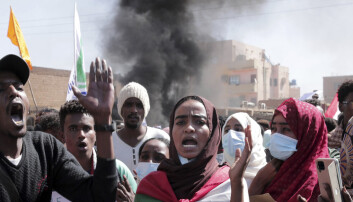 Titusener demonstrerte mot militærkuppet i Sudan