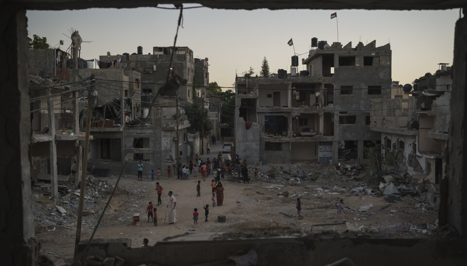 RUINER: Etter at en sivil israeler ble såret av skudd, angrep Israel Palestina.