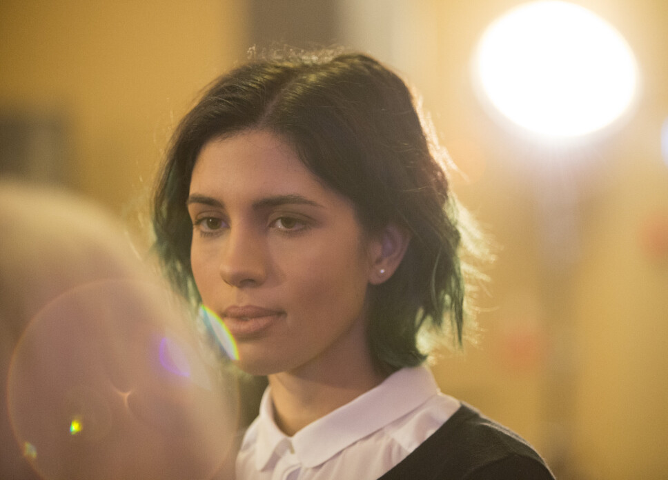UTENLANDSK AGENT: Pussy Riot-medlem Nadezjda Tolokonnikova under Oslo Freedom Forum 2014.