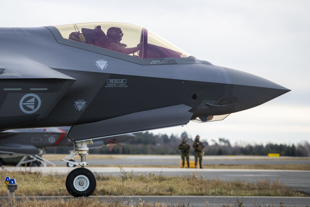 FREMVISNING: Forsvaret viser frem sine nye F-35 jagerfly på Rygge militære flyplass i Østfold. FREMVISNING: Forsvaret viser frem sine nye F-35 jagerfly på Rygge militære flyplass i Østfold.