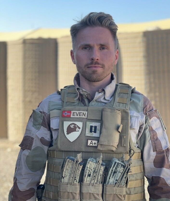 Rittmester Even Dalen er styrkesjef for 30 norske soldater ved Ain al-Asad basen i Irak.