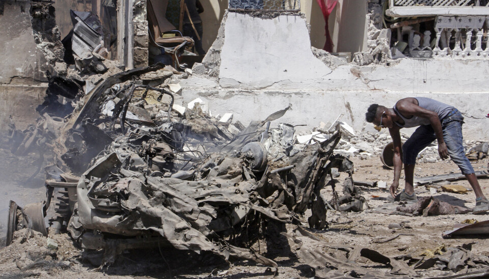 STORE SKADER: Det er meldt om flere skadde og drepte etter en eksplosjon ved flyplassen i mogadishu.