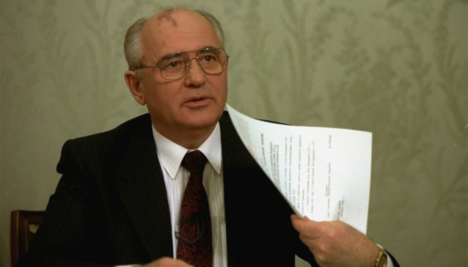 SAKSØKES: Sovjetunionens siste leder Mikhail Gorbatsjov i 1991. Nå har seks litauere saksøkt Gorbatsjov for militæraksjoner under oppløsningen av Sovjetunionen.
