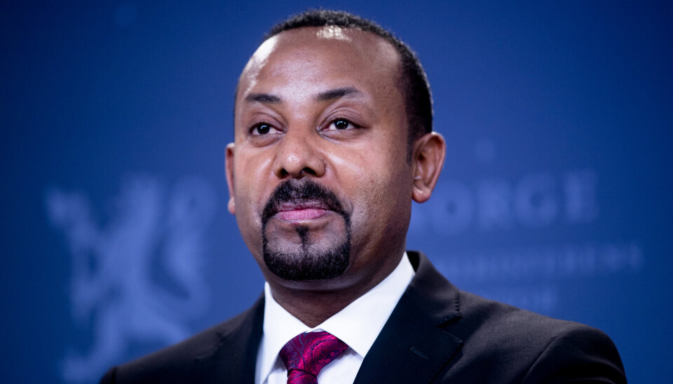PRISVINNER: Abiy Ahmed i Oslo i 2019 for å motta Nobels fredspris.