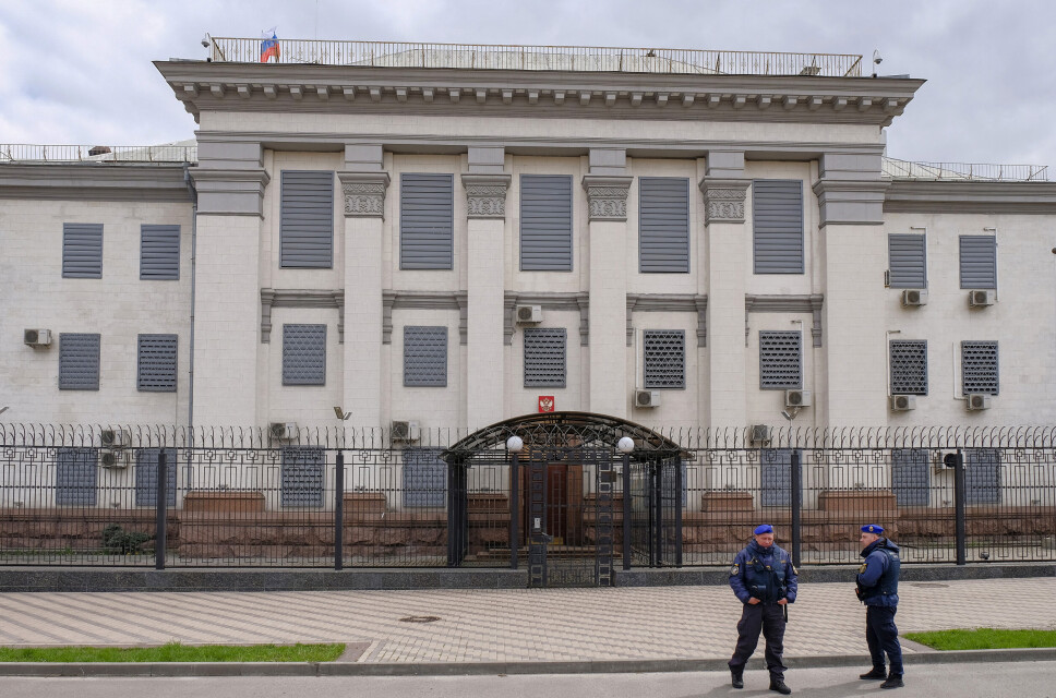 AMBASSADE: Den russiske ambassaden i Kiev.