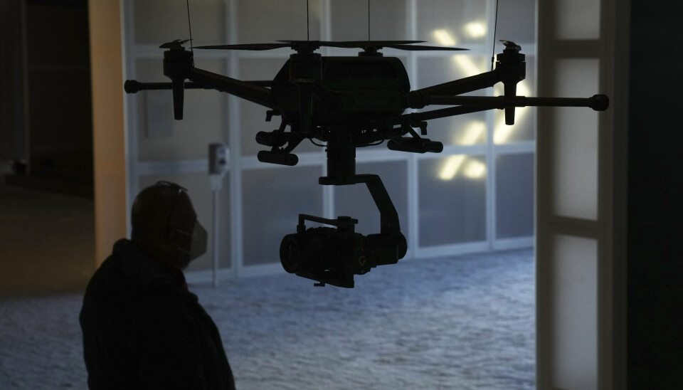 DRONE: En rekke droner er observert i Sverige den siste tiden. Bildet av denne Airpeak S1-dronen er tatt i forbindelse med CES tech show i Las Vegas.