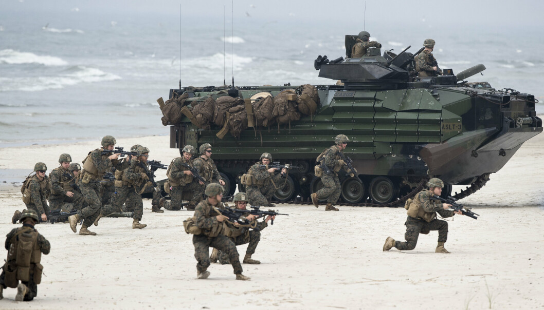ØVELSE: Nato styrket sitt militære nærvær i Baltikum i 2016. Dette bildet er fra en øvelse i Litauen i 2018.