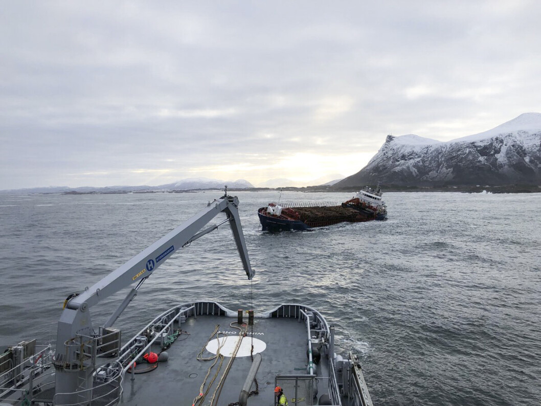 2019: Mandag var KV Harstad ute på oppdrag mandag for å slepe 2019: Mandag var KV Harstad ute på oppdrag mandag for å slepe