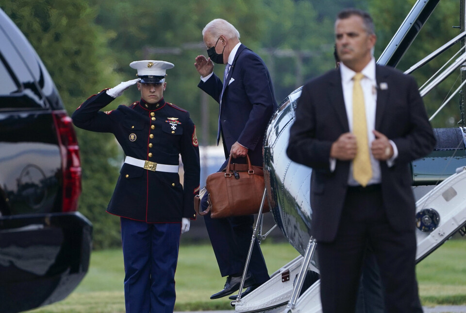 OVERVEIER: USAs president Joe Biden vurderer om han skal sende flere soldater til Baltikum og Øst-Europa. Dette bildet er fra juli 2021.