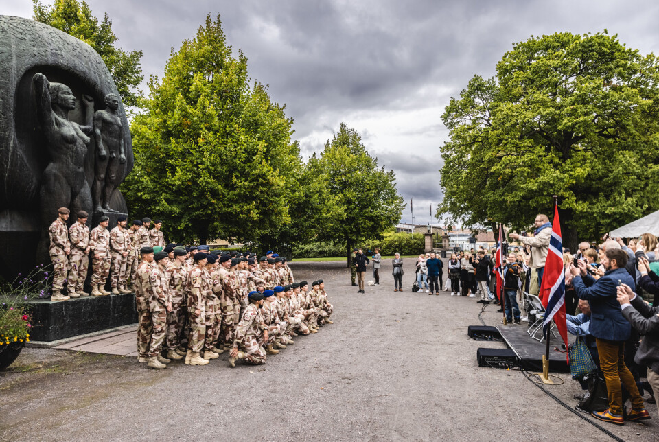 AFGHANISTAN-VETERANER: Det norske sanitetsbidragets tredje kontingent får utdellt medaljer for sin innsats. Den nye regjeringen har satt et mål om «å ta bedre vare på» veteraner. AFGHANISTAN-VETERANER: Det norske sanitetsbidragets tredje kontingent får utdellt medaljer for sin innsats. Den nye regjeringen har satt et mål om «å ta bedre vare på» veteraner.