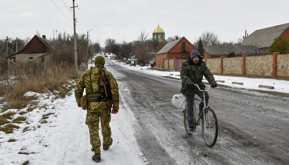 FRONTEN: En ukrainsk soldat i Donetsk.