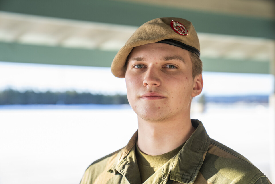 UT: Emil Gustafson dro onsdag til Litauen for å inngå i Nato-styrken der.