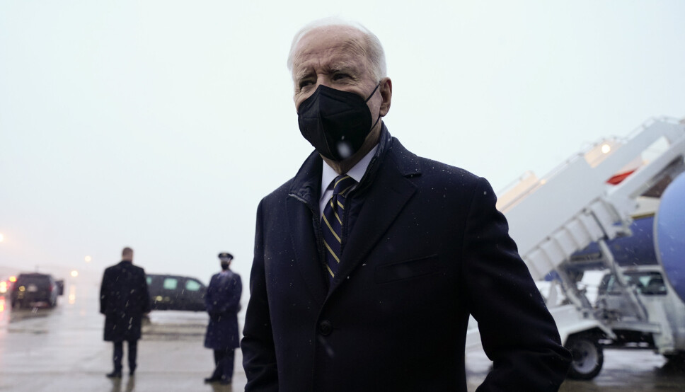 SKAL SENDE SOLDATER: President Joe Biden sa fredag at han skal sende et mindre antall soldater til Øst-Europa.