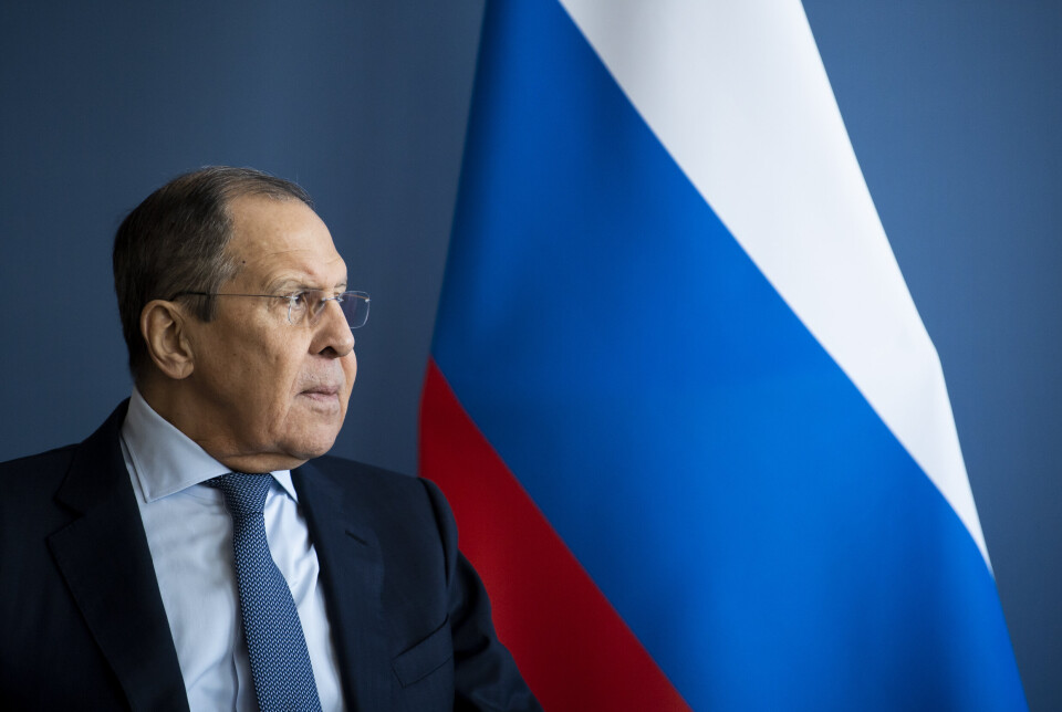 HEVDER KRIGFØRING: Russlands utenriksminister Sergej Lavrov hevder at Nato og EU forbereder seg krig mot Russland.
