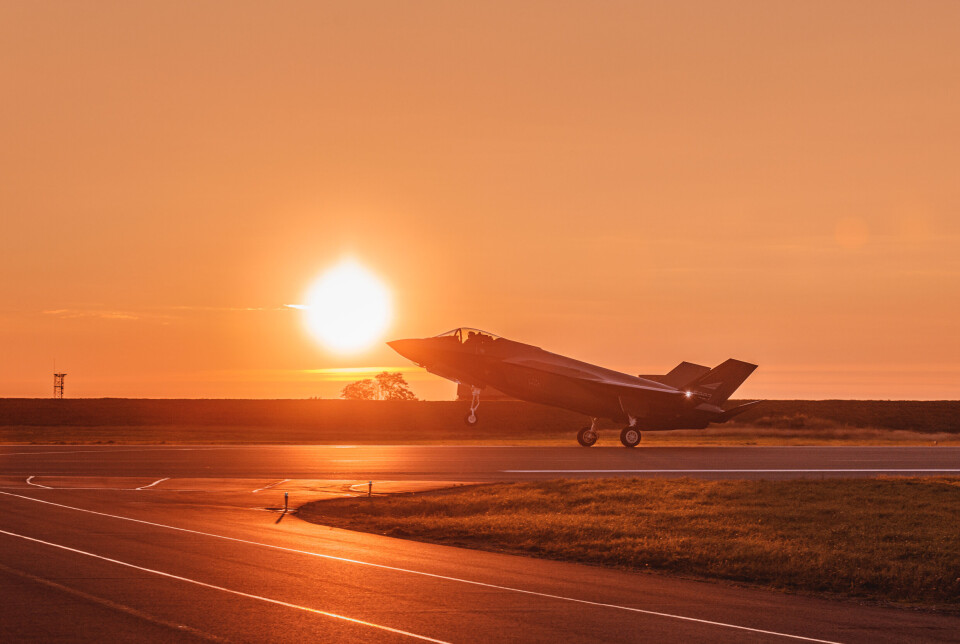 F-35: Dette bildet er tatt i forbindelse med at Norge mottok tre nye F-35-fly på Ørland.