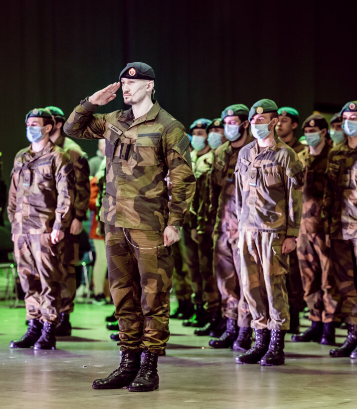 OPERASJONSOFFISER: Major Bjørnar Bjørningstad (foran) vendte nylig tilbake fra Litauen etter å ha vært i landet siden juli. 2021 som en del av Nato-oppdraget Enhanced Forward Presence.