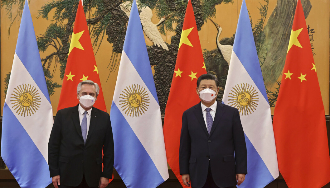 KINESISK STØTTE: Mens Argentinas president Alberto Fernandez uttrykker sin støtte til «ett Kina»-politikken, stiller Kinas Xi Jinping seg bak Argentinas krav på Falklandsøyene. Det siste avvises av Storbritannia.
